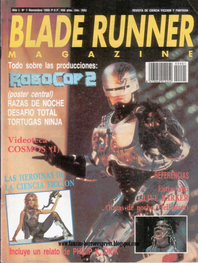 BLADE RUNNER magazine cover Issue 1 November 1990