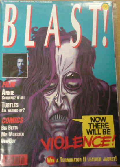 BLAST! magazine side cover Issue 3 August 1991
