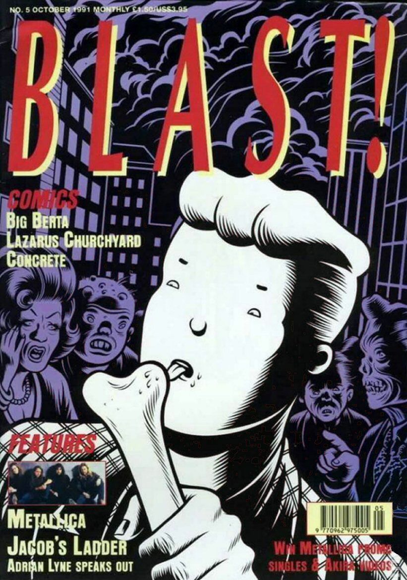 BLAST! magazine side cover Issue 5 October 1991