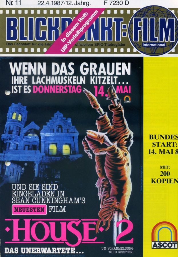 BLICKPUNKT: FILM magazine cover Issue 11   1987