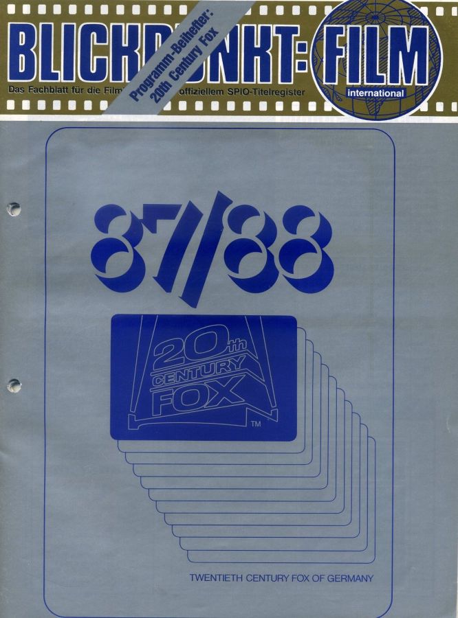 BLICKPUNKT: FILM magazine cover Issue 8-9   1987