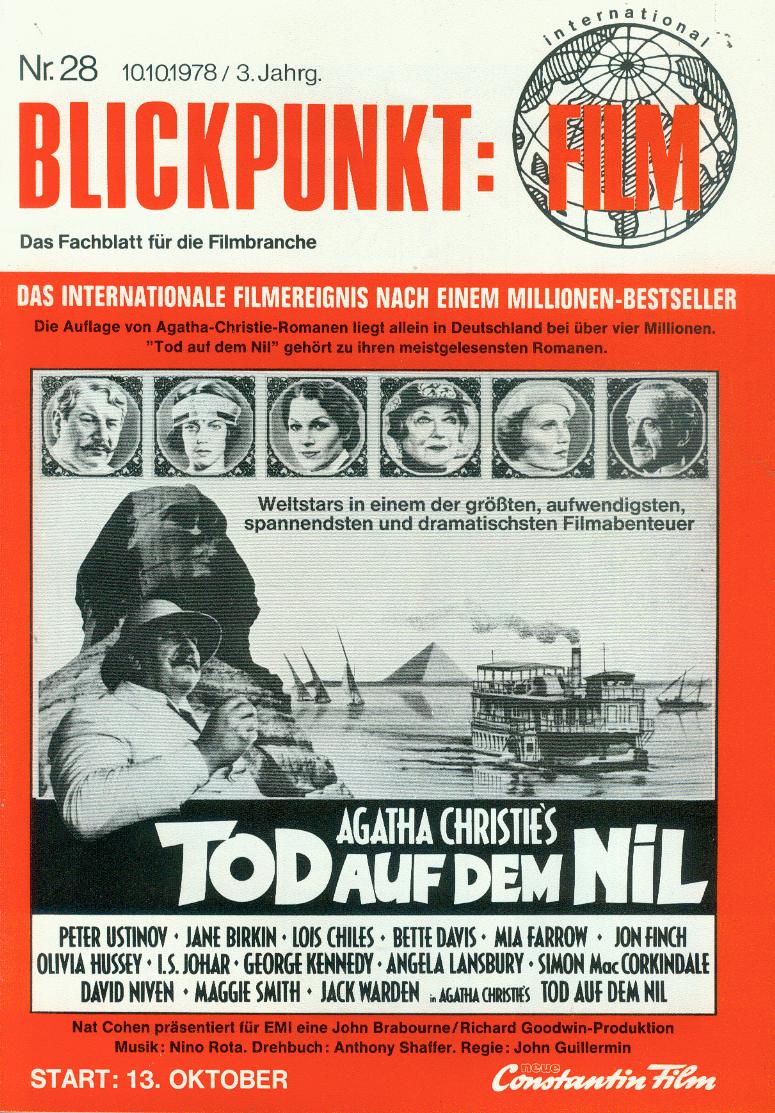 BLICKPUNKT: FILM magazine cover Issue 28 10 October 1978