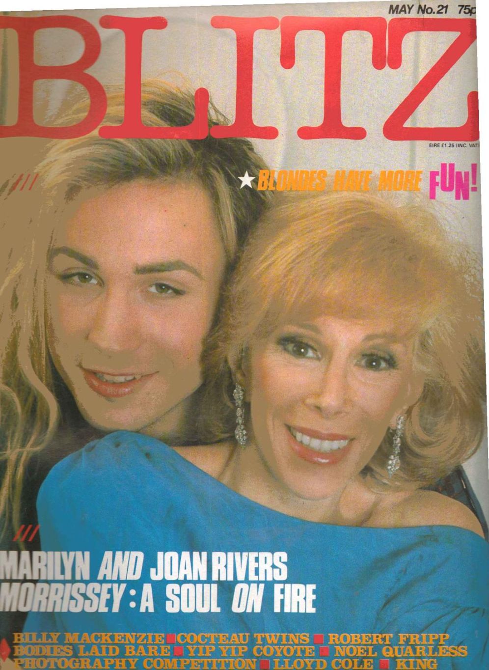 BLITZ magazine side cover Issue 21  May 1984