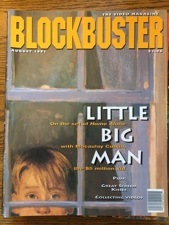 BLOCKBUSTER VIDEO magazine cover  August 1991