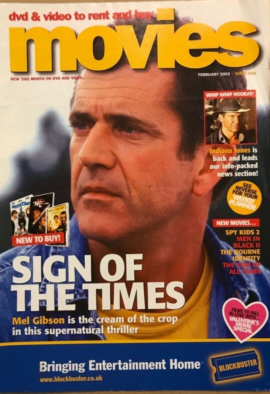 BLOCKBUSTER MOVIES magazine side cover Issue 9  February 2003