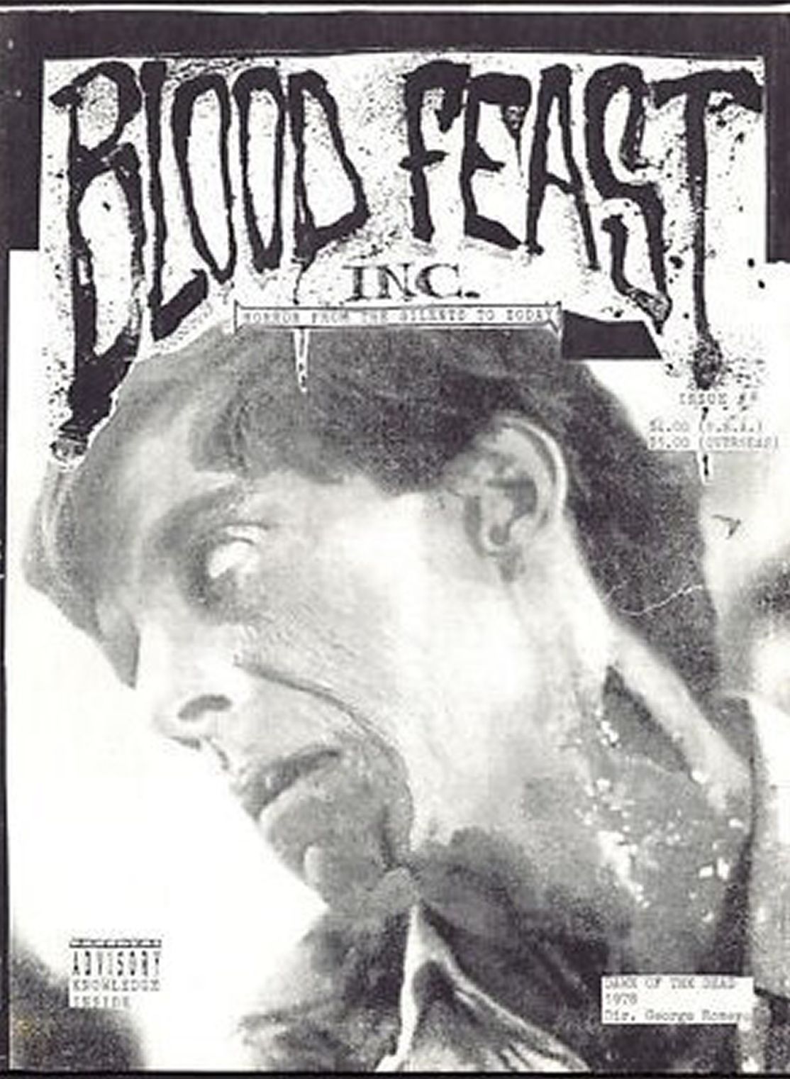 BLOOD FEAST magazine cover Issue 8   1995