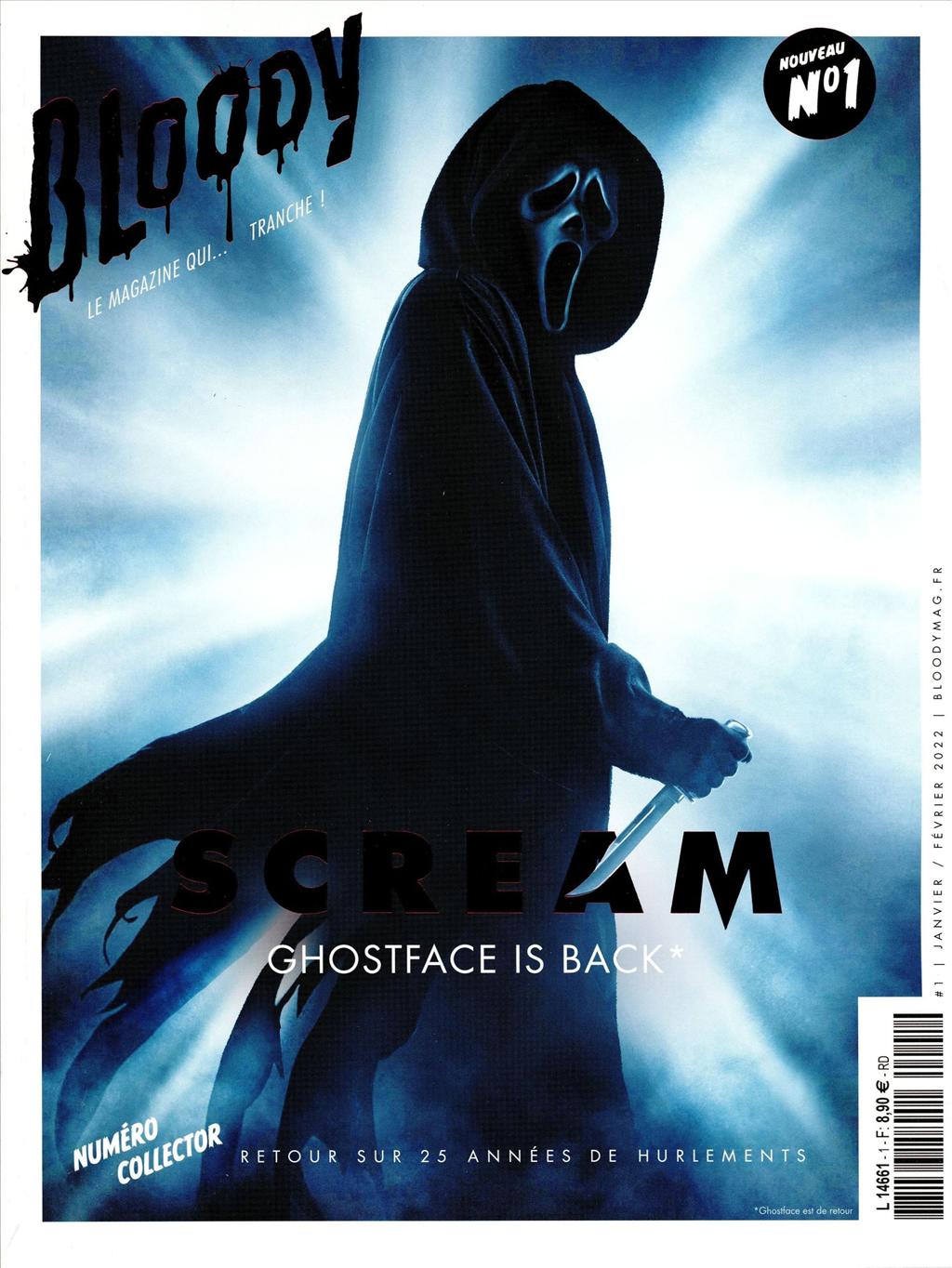 BLOODY magazine side cover Issue 1  January 2022