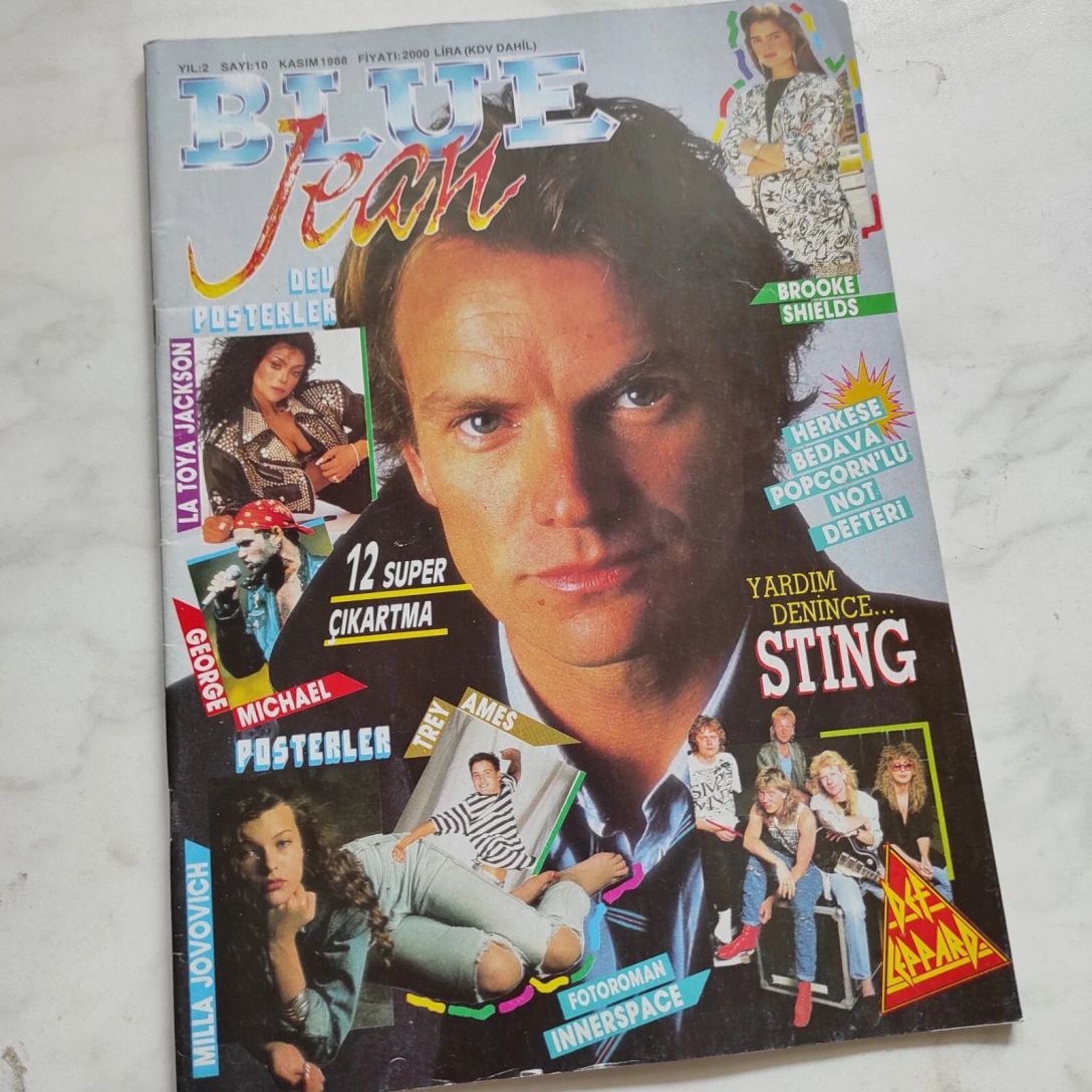 BLUE JEAN magazine cover  November 1988