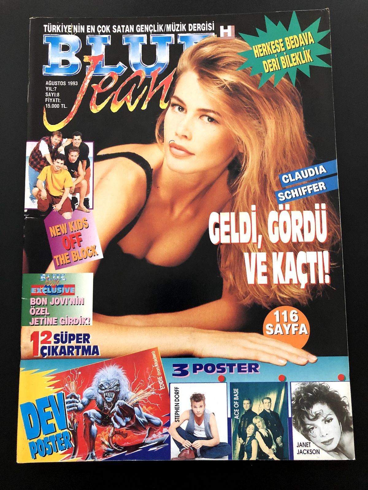 BLUE JEAN magazine cover  August 1993