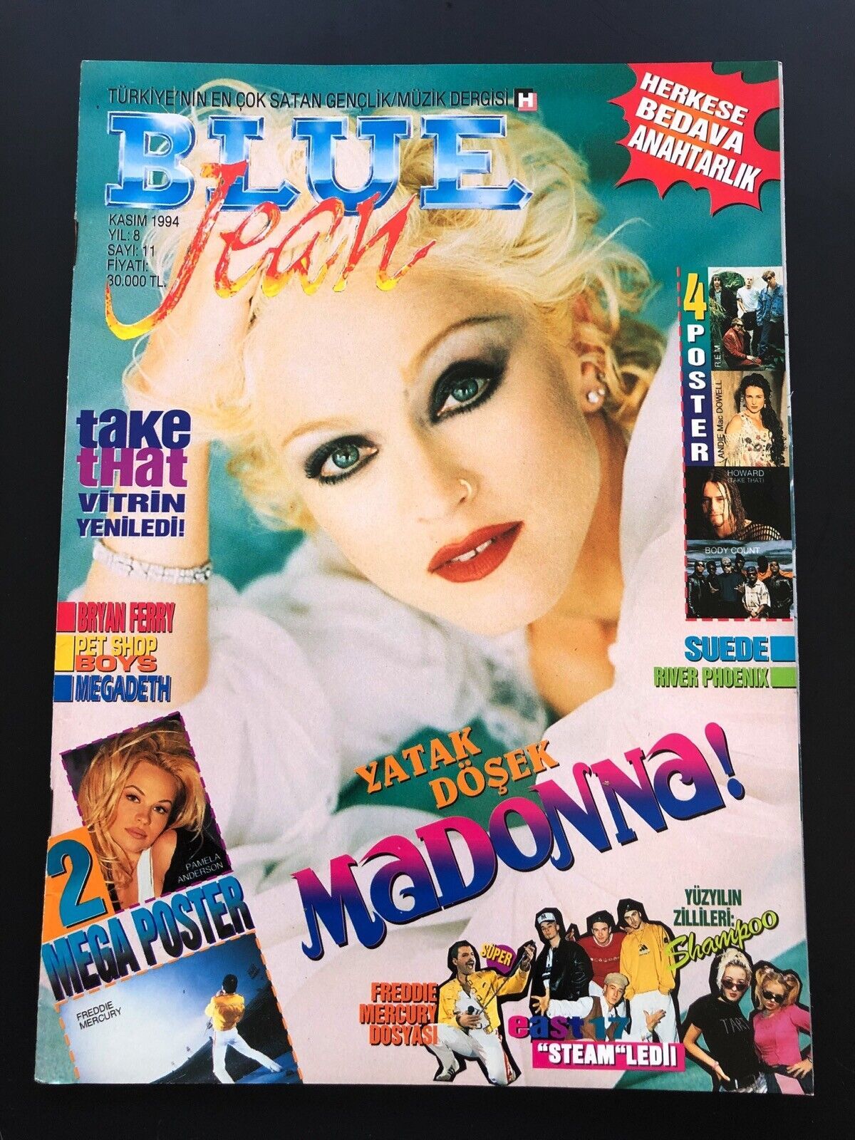 BLUE JEAN magazine cover  November 1994