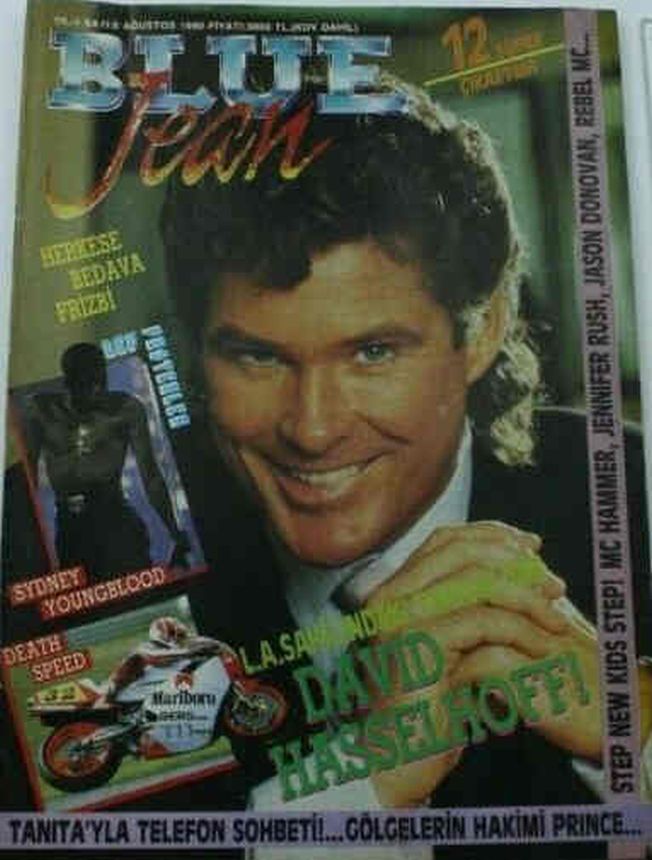 BLUE JEAN magazine cover  August 1990