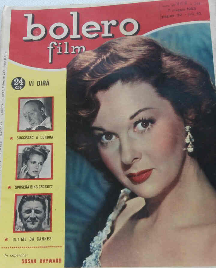 BOLERO FILM magazine side cover Issue 312 7 May 1953