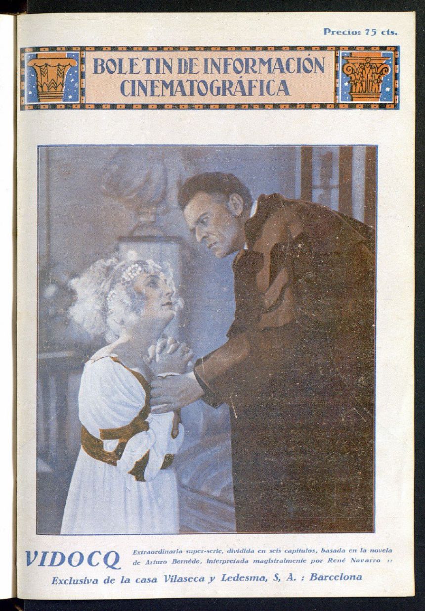 BOLETIN DE INFORMACION CINEMATOGRAFICA magazine side cover Issue 14  September 1923