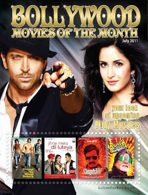 BOLLYWOOD MOVIES OF THE MONTH magazine side cover July 2011