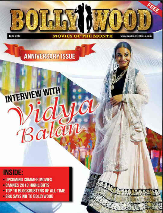 BOLLYWOOD MOVIES OF THE MONTH magazine side cover June 2013