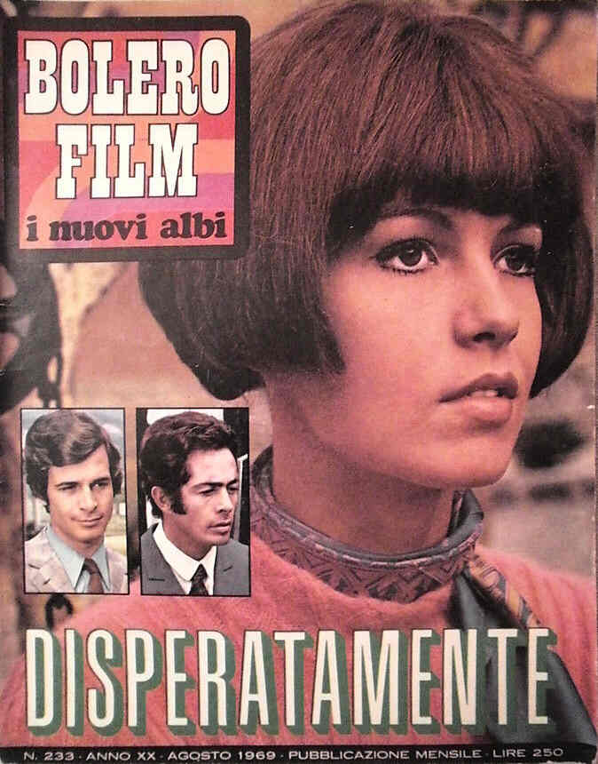 BOLERO FILM I NUOVI ALBI magazine side cover Issue 233 August 1969