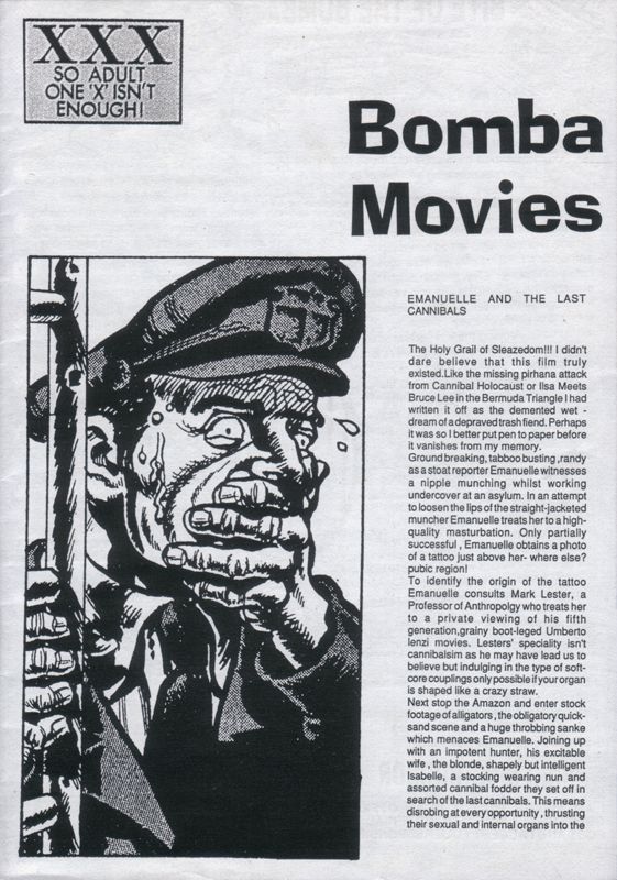BOMBA MOVIES magazine cover Issue 1  1997