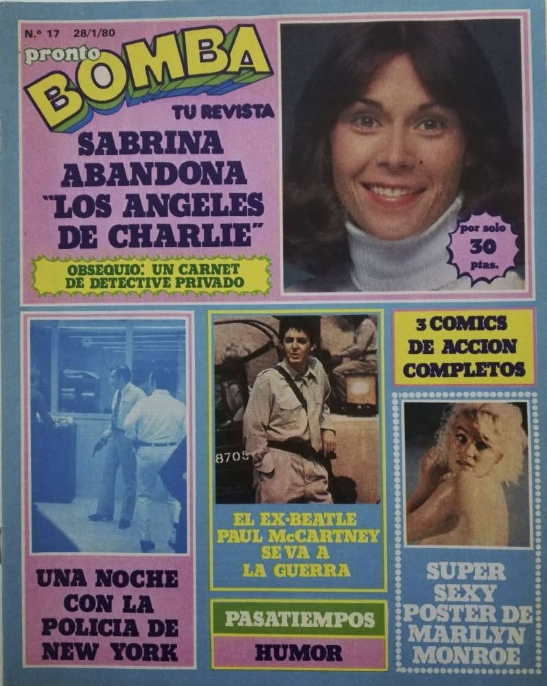 BOMBA magazine side cover Issue 17  January 1980