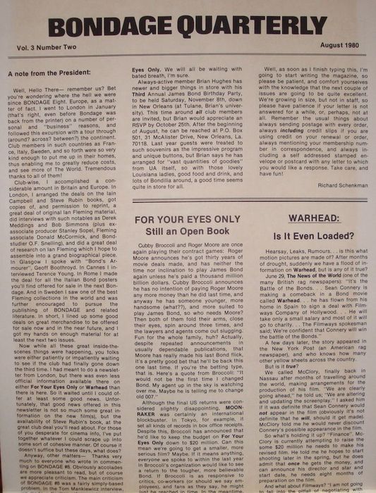 BONDAGE QUARTERLY magazine cover Vol 3 # 2 - August 1980