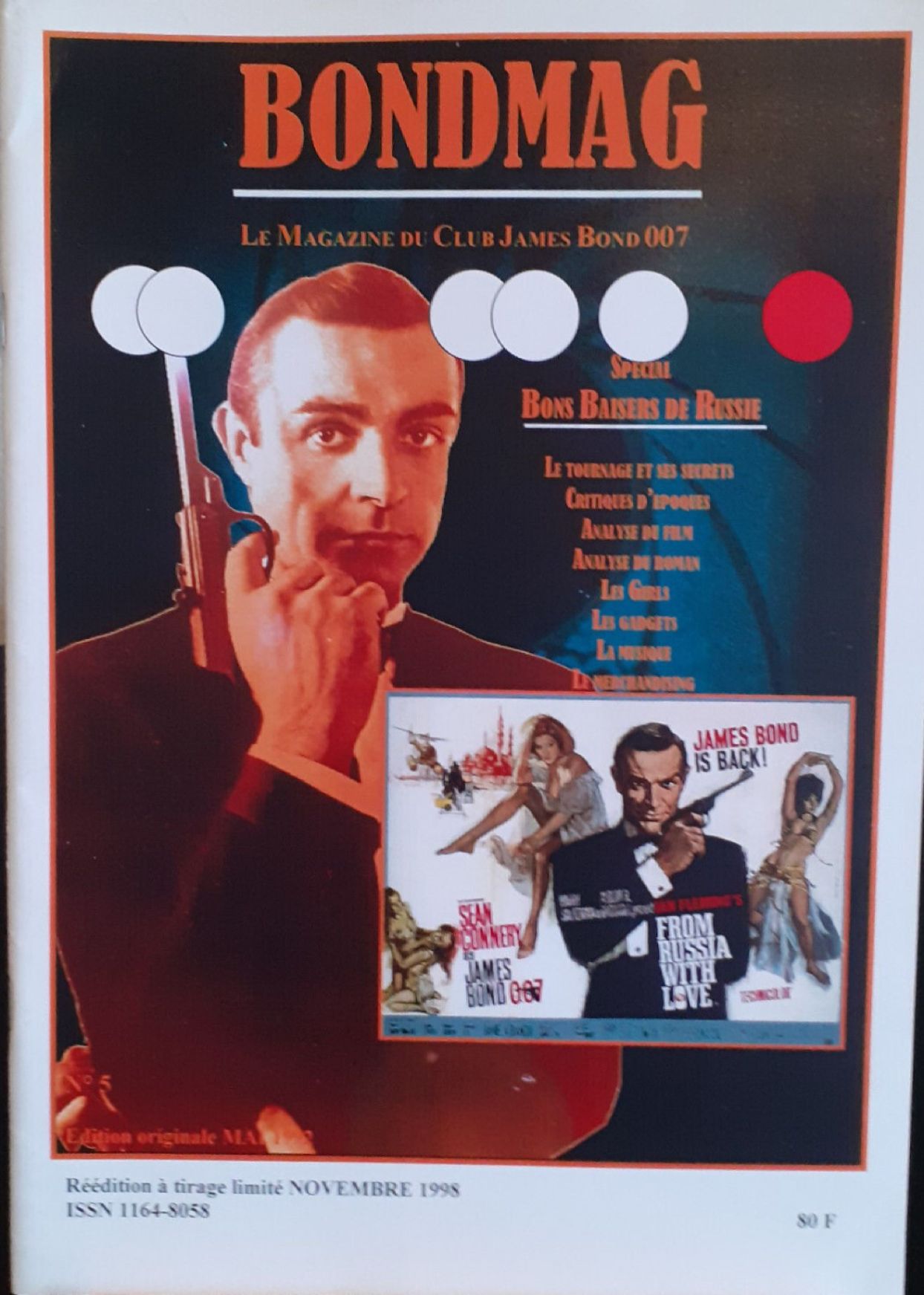 BONDMAG magazine cover  November 1998