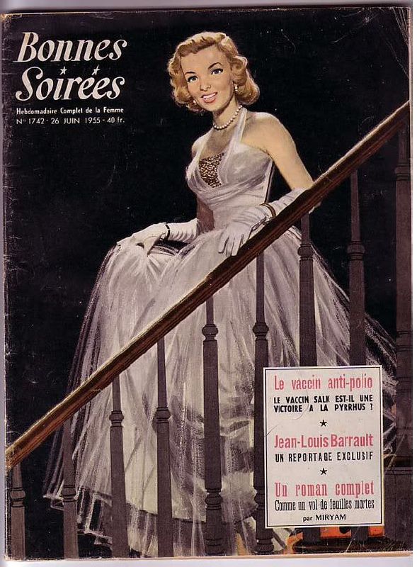 BONNES SOIREES magazine side cover Issue 1742 26 June 1955