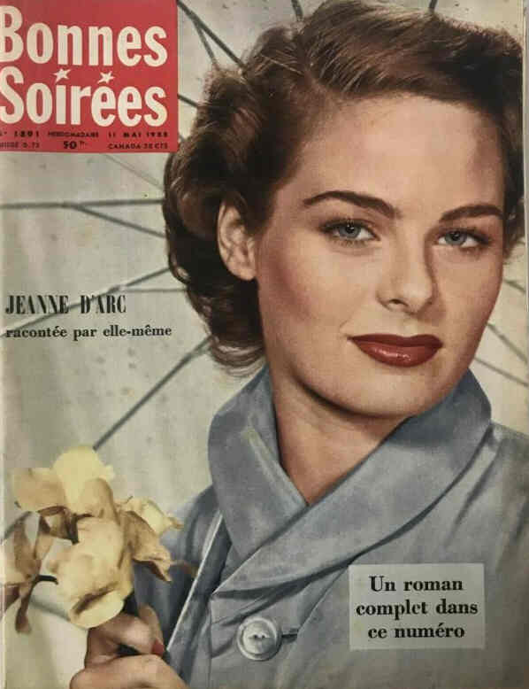 BONNES SOIREES magazine side cover Issue 1891 11 May 1958