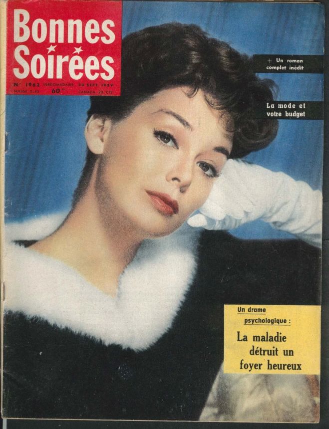 BONNES SOIREES magazine side cover Issue 1962 20 September 1959