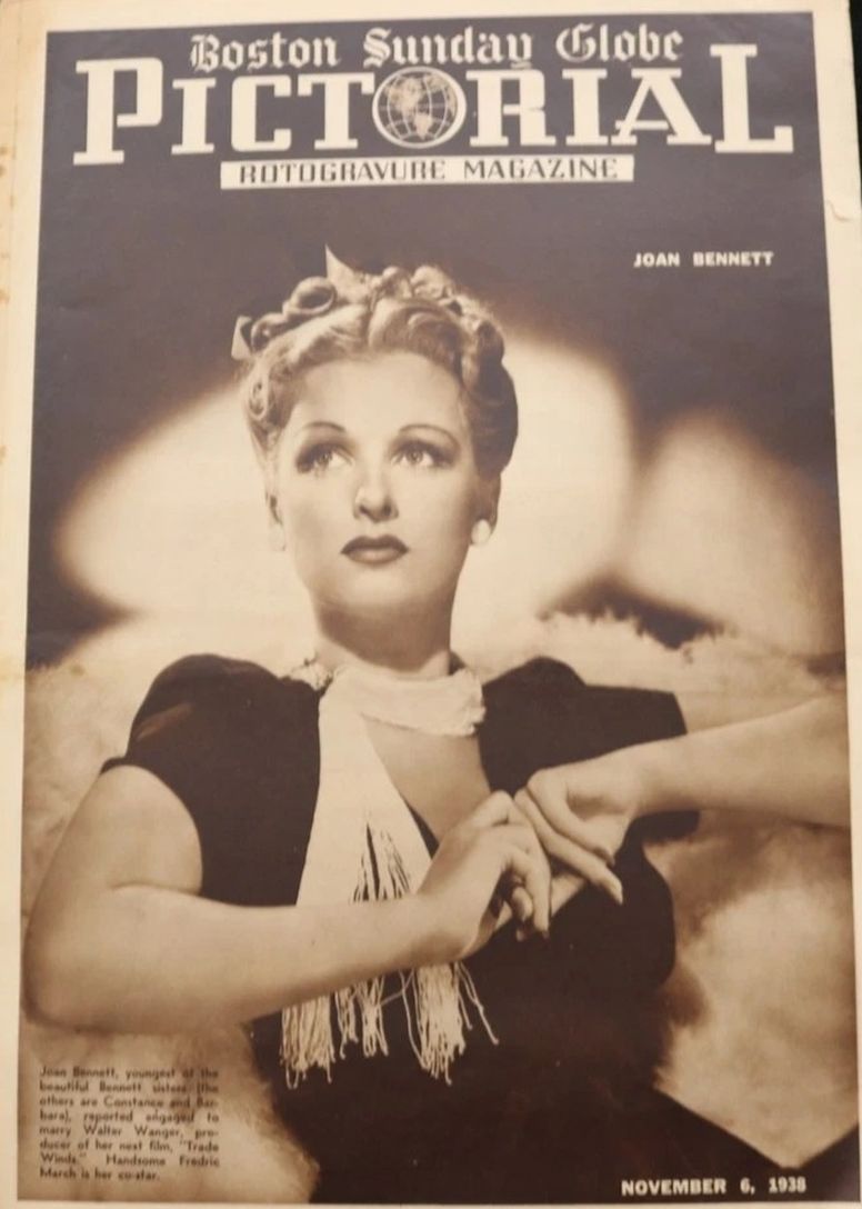 BOSTON SUNDAY GLOBE PICTORIAL magazine side cover 6 November 1938