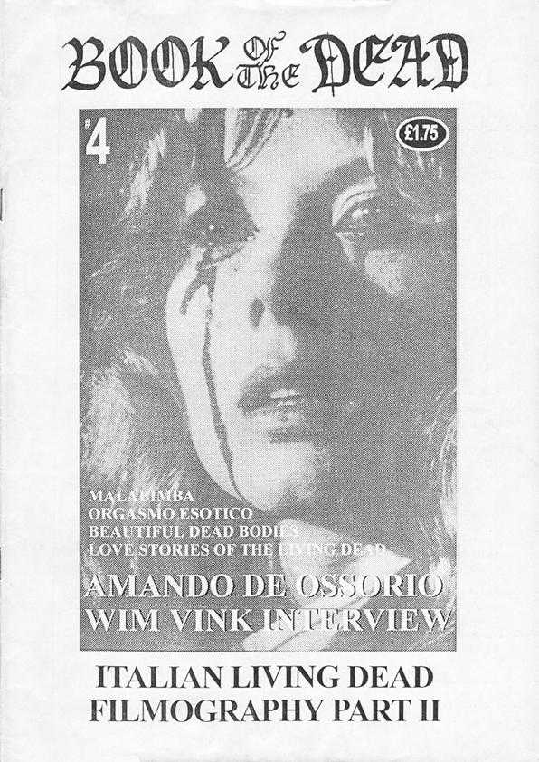 BOOK OF THE DEAD magazine cover Issue 4  1993