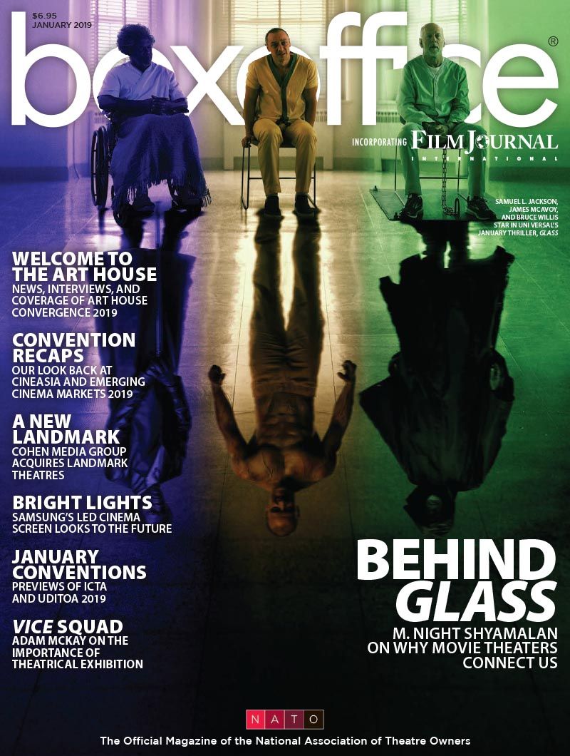 BOXOFFICE magazine cover  January 2019