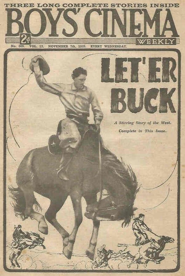 BOYS CINEMA magazine cover Issue 309 7 November 1925