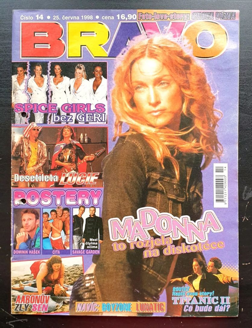 BRAVO CZECH magazine side cover  June 1998