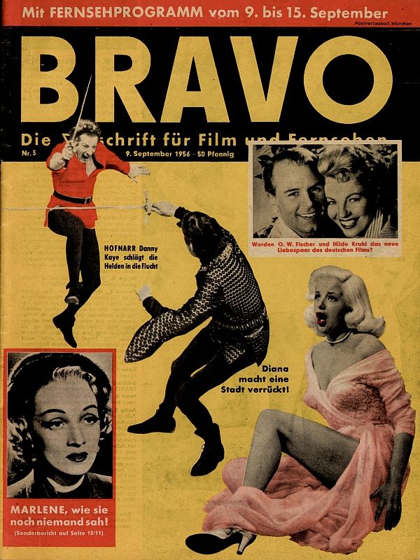 BRAVO magazine cover Issue 3 9 September 1956