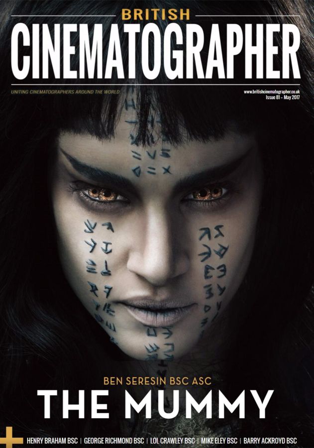 BRITISH CINEMATOGRAPHER magazine side cover Issue 81 May 2017