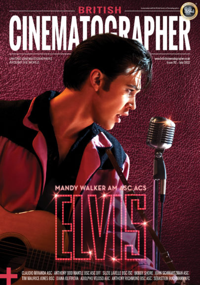 BRITISH CINEMATOGRAPHER magazine side cover Issue 112  July/August 2022