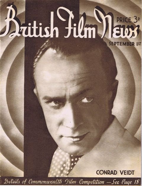 BRITISH FILM NEWS magazine side cover 1 September 1934