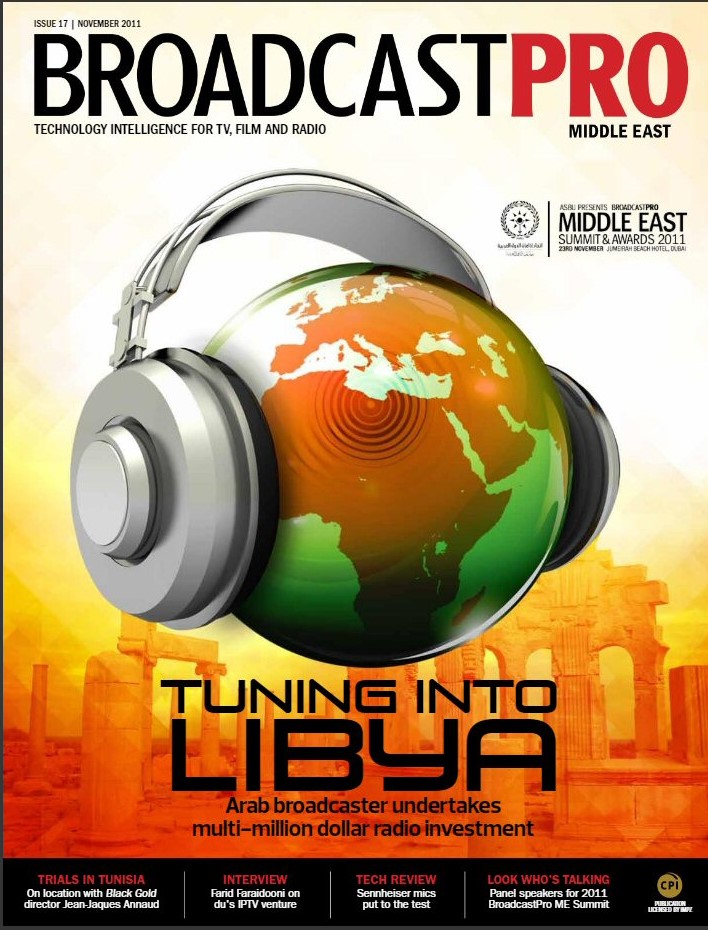 BROADCAST PRO MIDDLE EAST magazine side cover Issue 17  October 2011