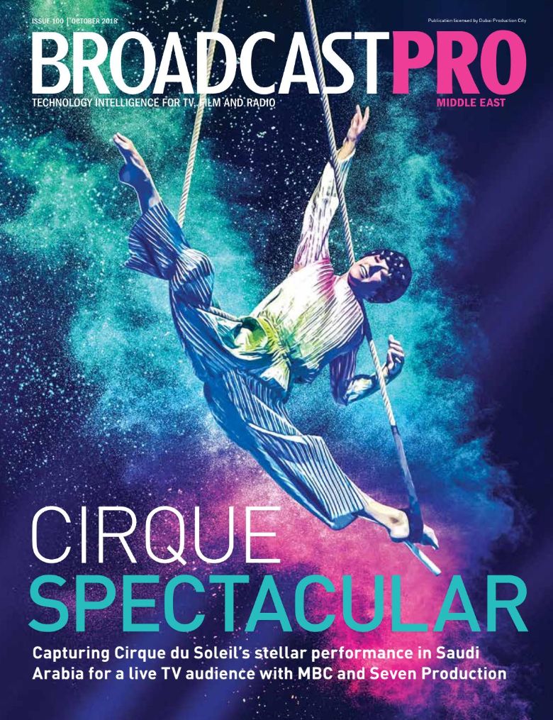 BROADCAST PRO MIDDLE EAST magazine side cover Issue 100  October 2018