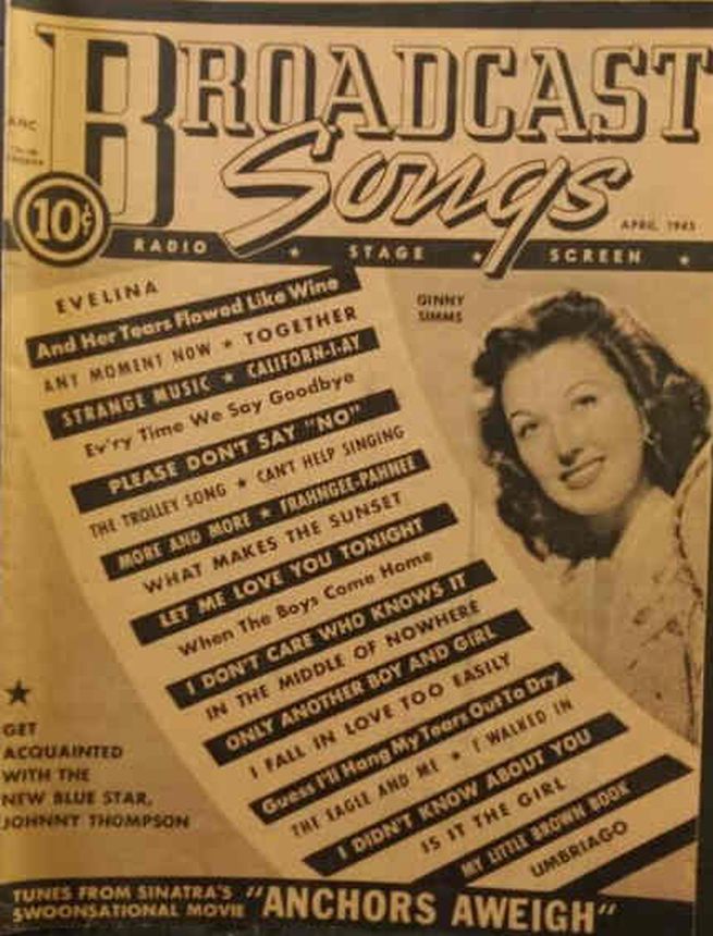 BROADCAST SONGS magazine cover  April 1945