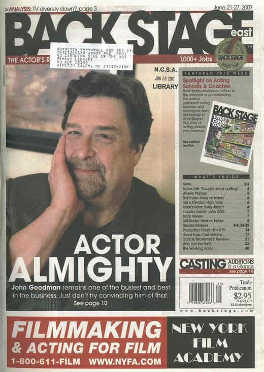 BACK STAGE EAST magazine cover 21 June 2007