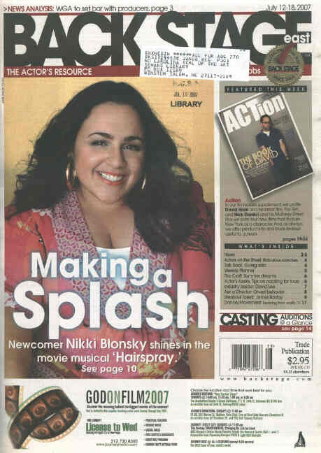 BACK STAGE EAST magazine cover 12 July 2007