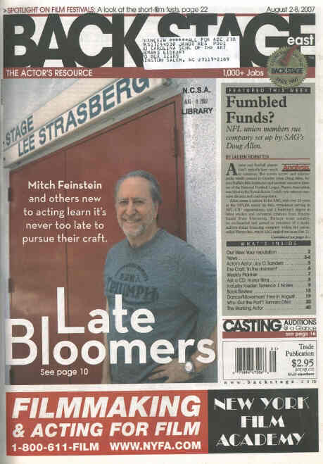 BACK STAGE EAST magazine cover 2 August 2007