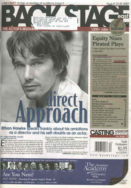 BACK STAGE EAST magazine cover 23 August 2007