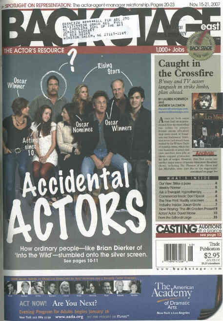 BACK STAGE EAST magazine side cover 15 November 2007