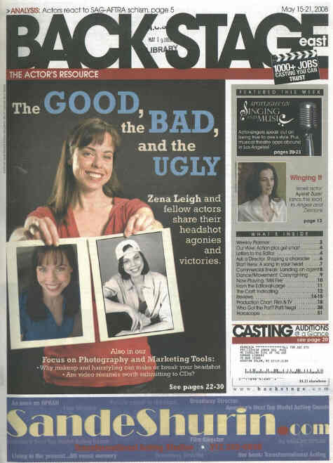 BACK STAGE EAST magazine cover 15 May 2008