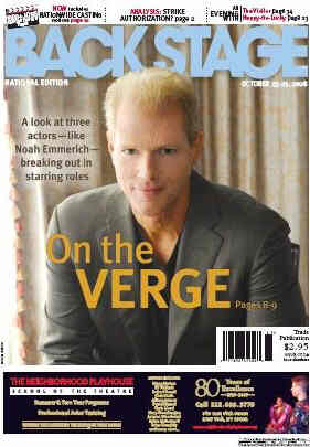 BACK STAGE EAST magazine cover 23 October 2008