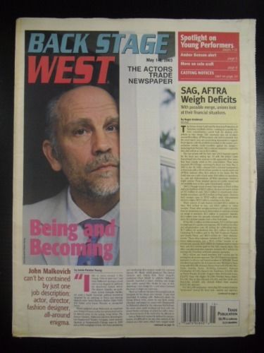 BACK STAGE WEST magazine side cover 1 May 2003