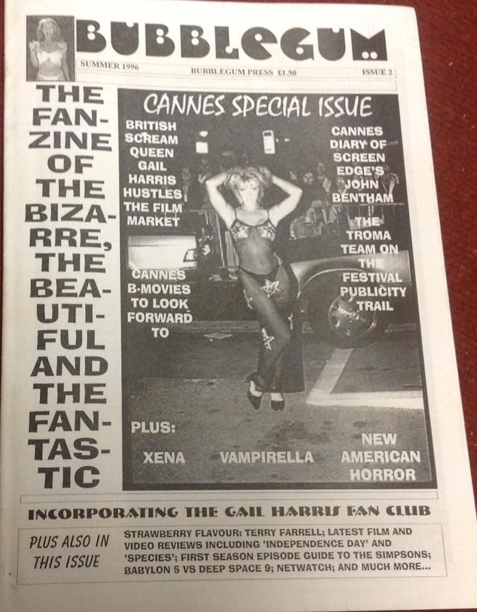 BUBBLEGUM magazine side cover Issue 2 Summer 1996