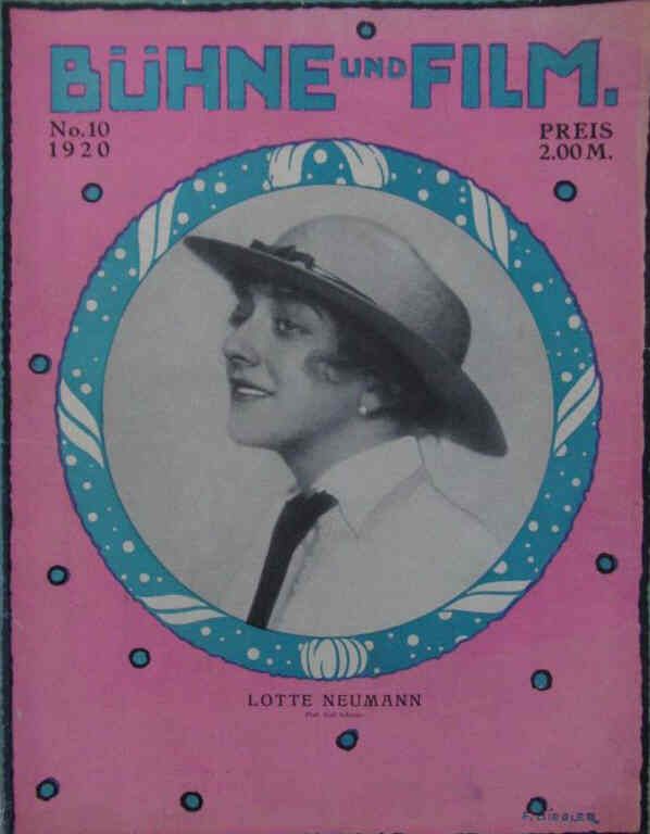 BUHNE UND FILM magazine cover Issue 10  1920