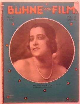 BUHNE UND FILM magazine cover Issue 21  1921